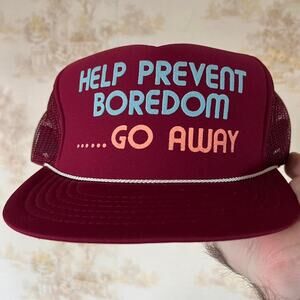 Vintage 80s Novelty Humor Trucker Hat | Mesh Snapback | OSFA
